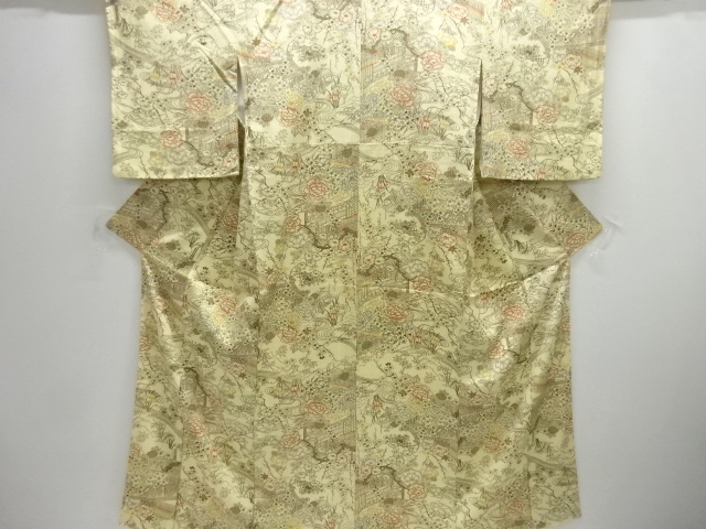 JAPANESE KIMONO / KOMON / FLORAL PLANTS